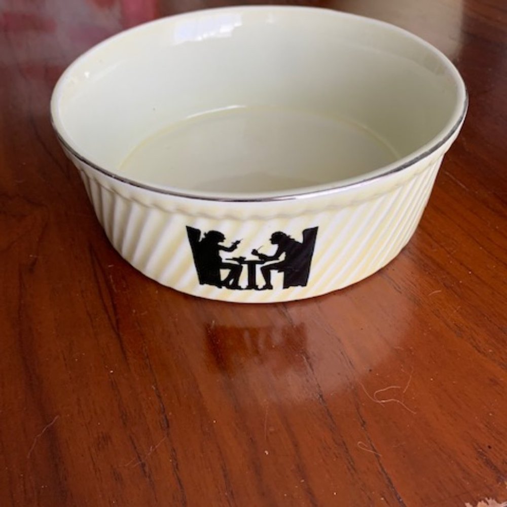 Vintage Hall Tavern Silhouette China Casserole Baker